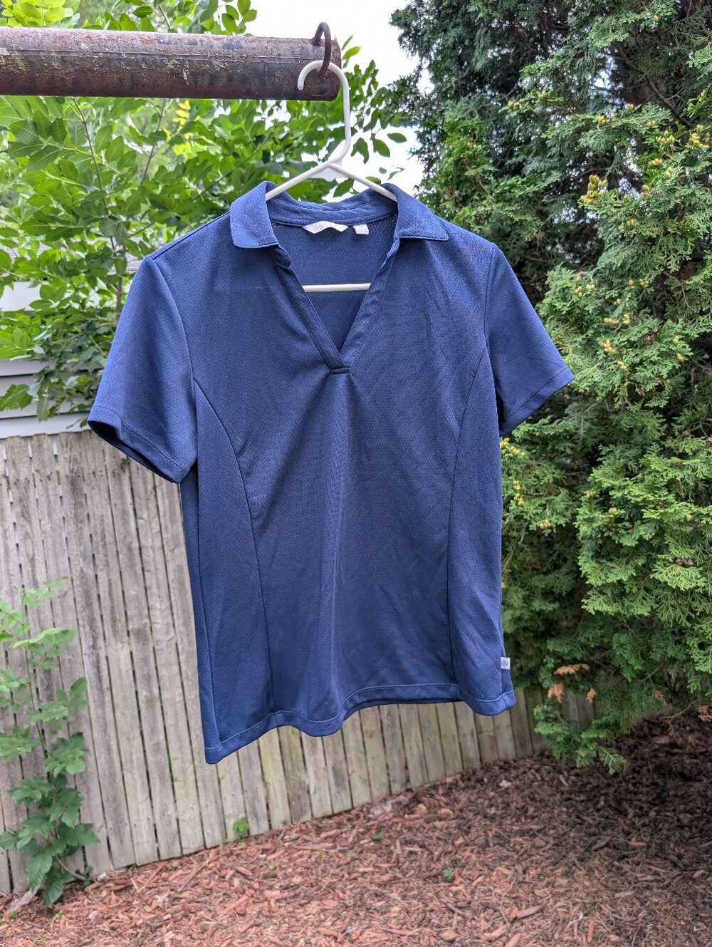 Lady Hagen Essentials Women's Blue Polo Short Sleeve Shirt Size Medium